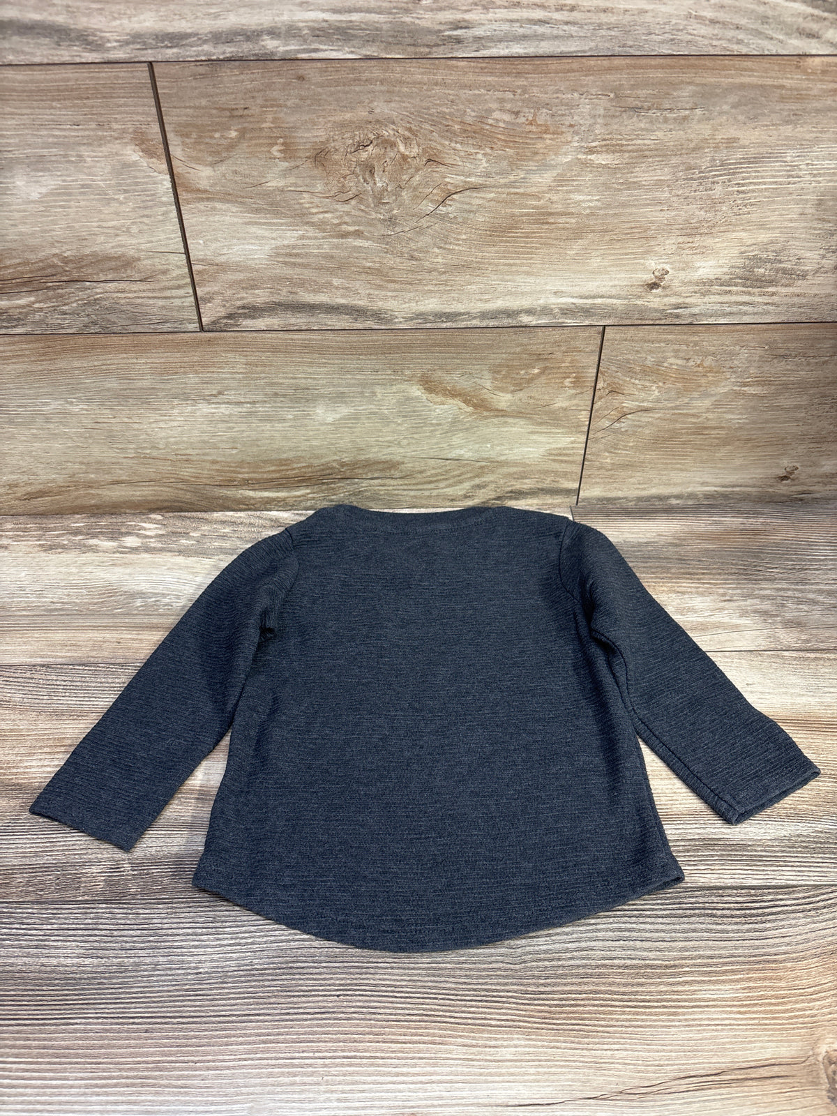 Cat & Jack Ribbed Long Sleeve Shirt Grey sz 2T