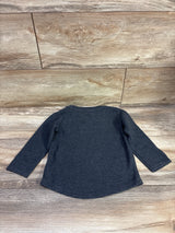 Cat & Jack Ribbed Long Sleeve Shirt Grey sz 2T