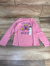 NEW Okie Dokie Rolling Into the Weekend Pink Shirt sz 5T