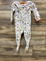 Jessica Simpson Ruffled Blanket Sleeper White sz 18m