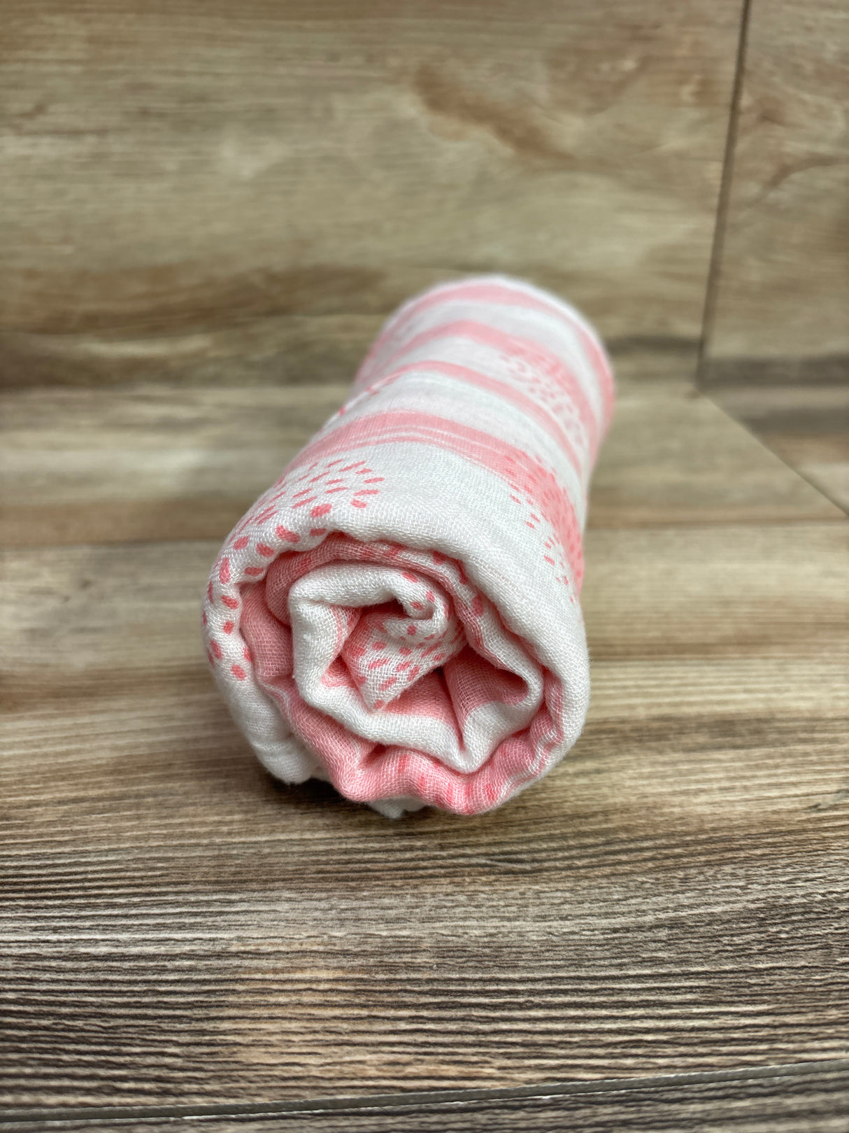 GLLQUEN Muslin/Bamboo Swaddle Blanket Pink 28x28''