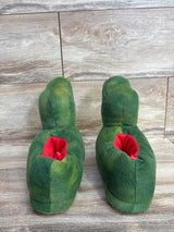 Old Navy Faux-Fur Dino Critter Slippers Green sz 10/11c