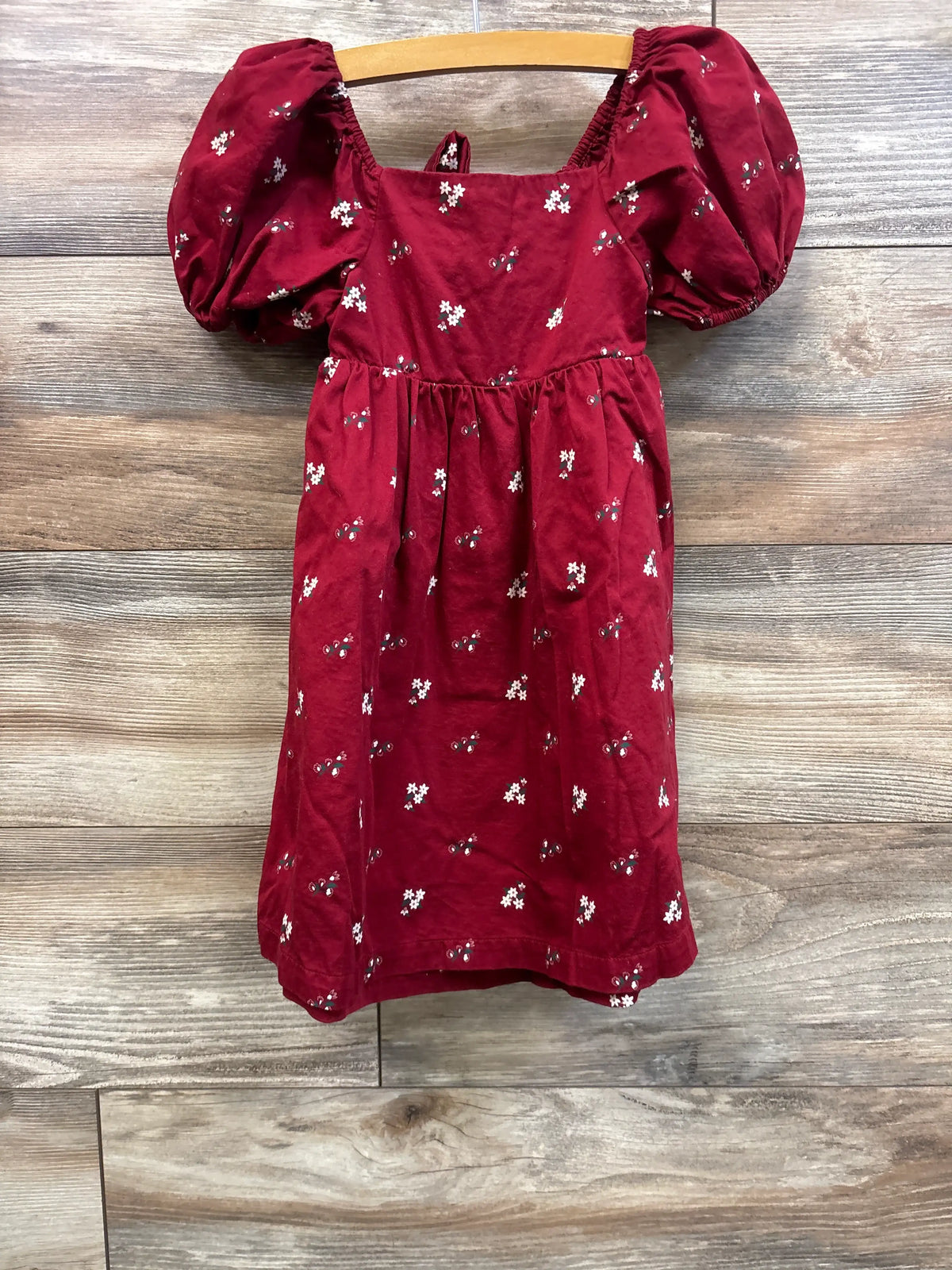 Nordstrom Floral Puff Sleeve Dress Red sz 4T