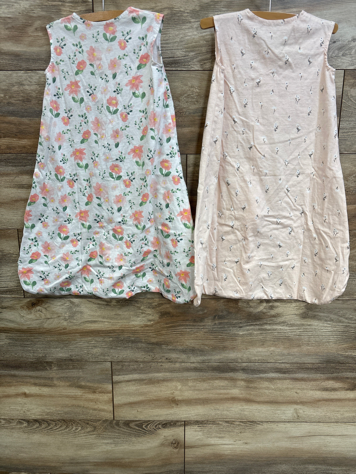 2pk Floral Sleep Sacks White/Pink sz 6-12m