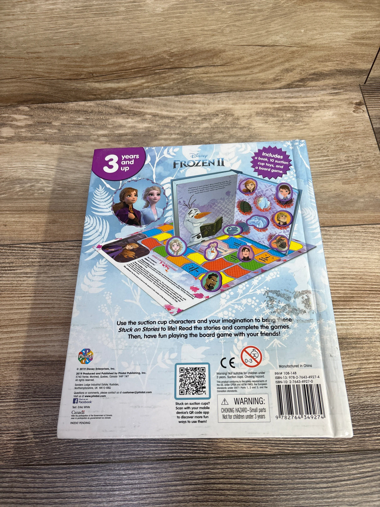 Disney Frozen 2 Stuck on Stories Board Book w/ Board Game & 10 Toys