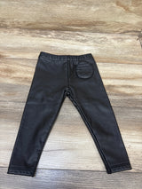 Zara Faux-Leather Pants Black sz 12-18m