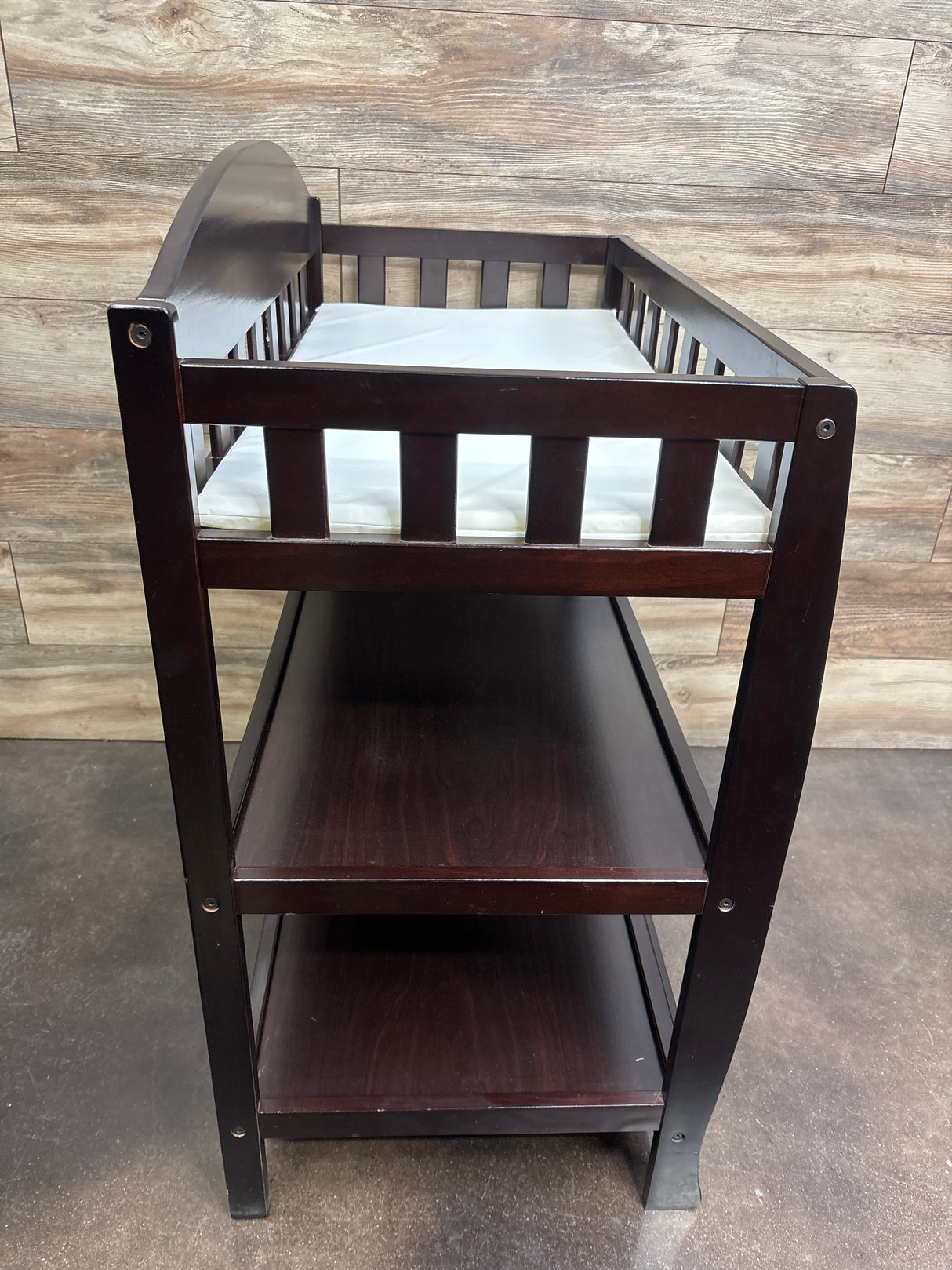 Delta Children Wilmington Changing Table with Pad in Dark Chocolate