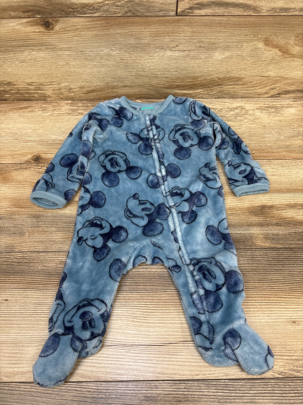 Disney Baby Mickey Mouse Plush Sleeper Blue sz 3/6m