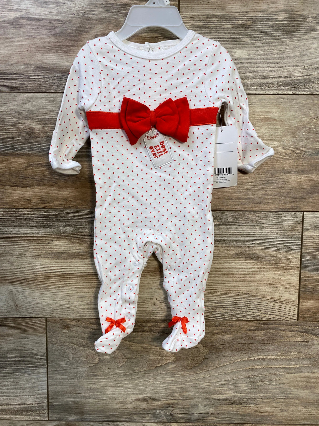 NEW Rene Rofe Best Gift Ever Footed Coverall White sz 0-3m