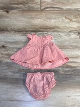 Carter's 2pc Eyelet Dress & Bloomers Set Pink sz Newborn