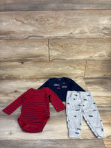 Carter's 3pc Busy Little Guy Set Red sz 9m
