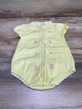 Janie and Jack Floral Embroidered Romper Yellow sz 12-18m