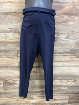 Maternity Ruched Over-Belly Leggings Navy sz XL