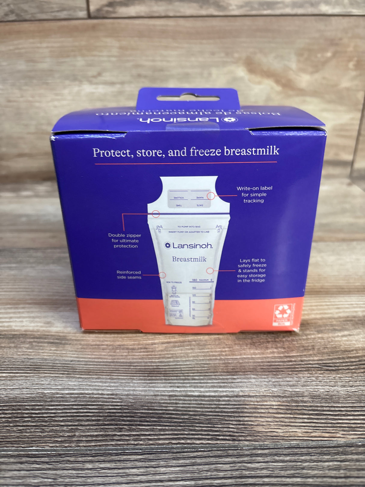 NEW Lansinoh 100ct Breastmilk Storage Bags, 6oz