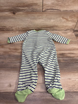 Little Me Striped Dinosaur Sleeper Green sz 9m