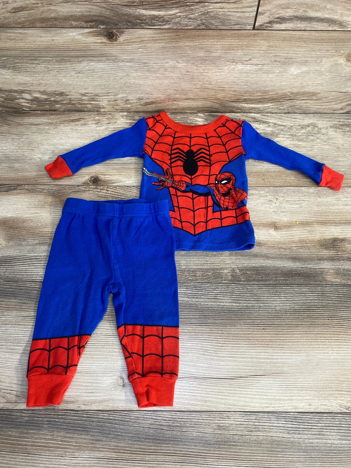 Marvel 2pc Spider-Man Pajama Set Blue sz 12m
