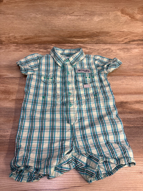 Columbia Plaid Romper Green sz 6-12m - Me n Mommy To Be