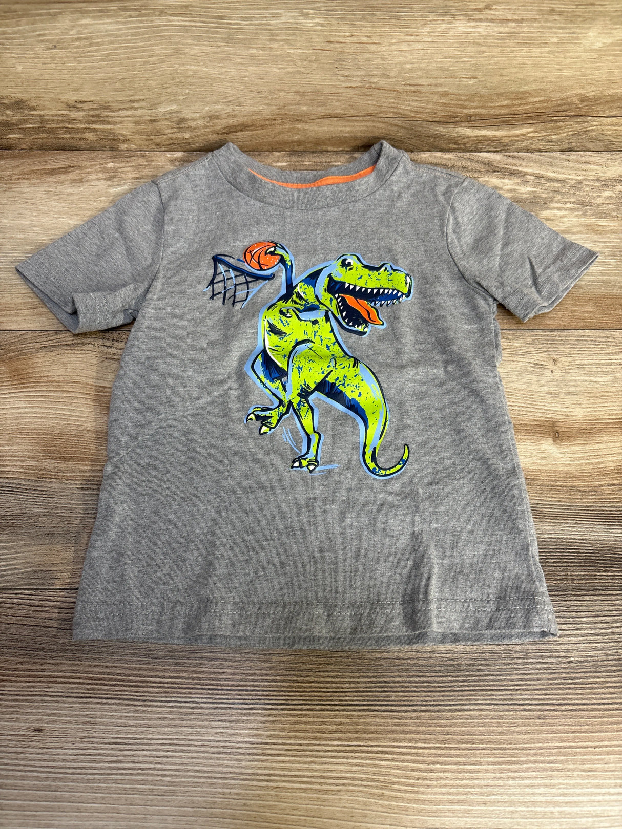 Tommy Bahama Basketball Dinosaur Shirt Grey sz 4T