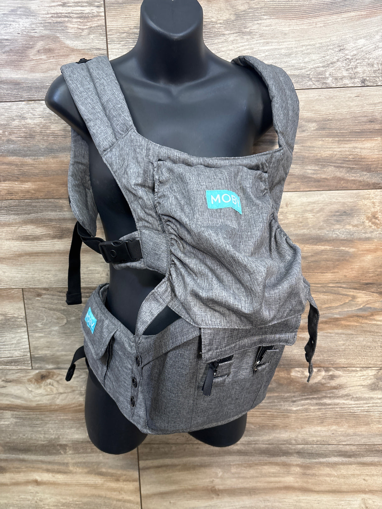Moby 2-in-1 Baby Carrier + Hip Seat, Grey