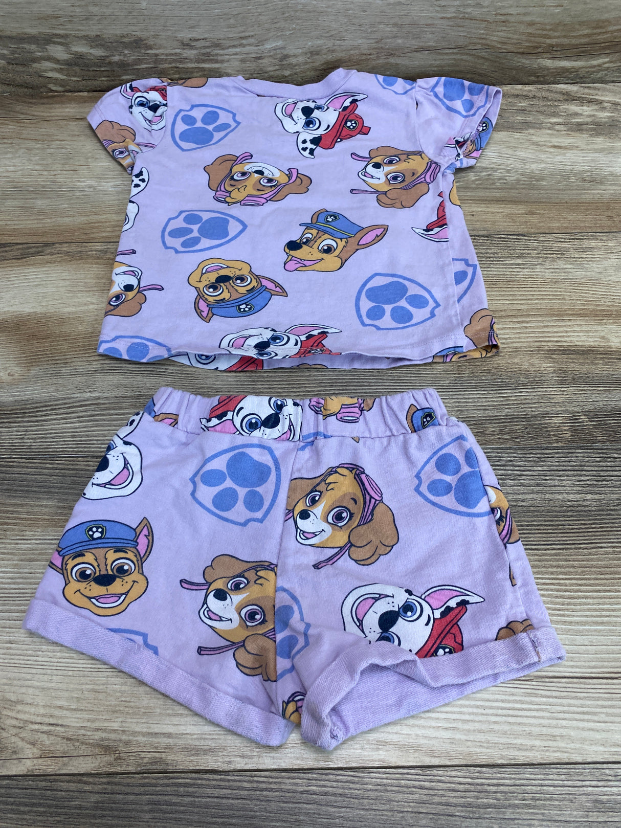 Nickelodeon Paw Patrol 2pc Shirt & Shorts Purple sz 12m