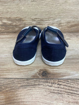 Jacadi Paris Girls Navy Blue Canvas Shoes sz 7c