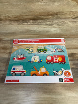 NEW Hape Emergency Vehicles Peg Puzzle Ages 24m+