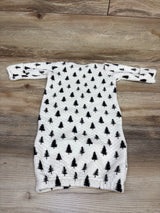 Hudson Baby Quilted Pine Tree Sleep Gown White sz 0-6m