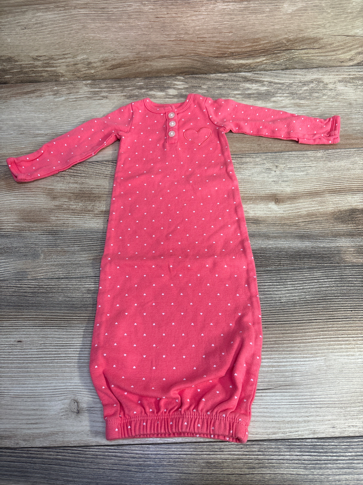 Carter's Heart Sleeper Gown Pink sz One Size