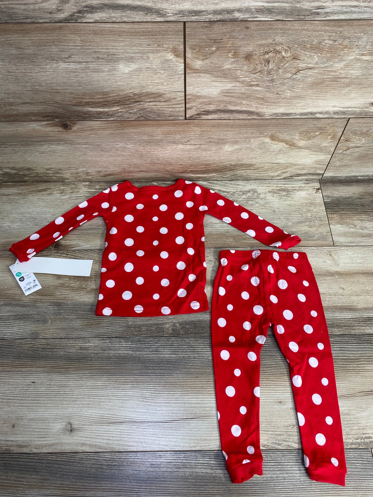 NEW Just One You 2pc Polka Dot Santa Pajama Set Red sz 12m