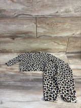 Cat & Jack 2pc Waffle Knit Leopard Shirt & Pants Set Tan sz 3-6m