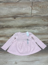 NEW Carter's Ribbed Long Sleeve Peplum Top Pink sz 18m