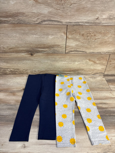 NEW Mighty Goods 2pk Sunshine Leggings Grey/Navy sz 2T - Me n Mommy To Be