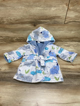 Animal Print Hooded Robe White sz 0-9m