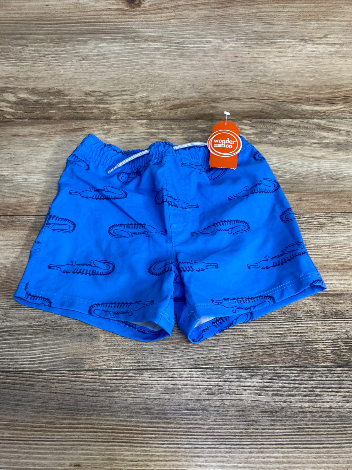 NEW Wonder Nation Alligator Swim Trunks Blue sz 2T