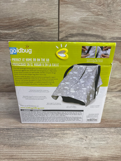 Go by Goldbug Car Seat Lightweight Canopy Cover, Grey Stars - Me n Mommy To Be