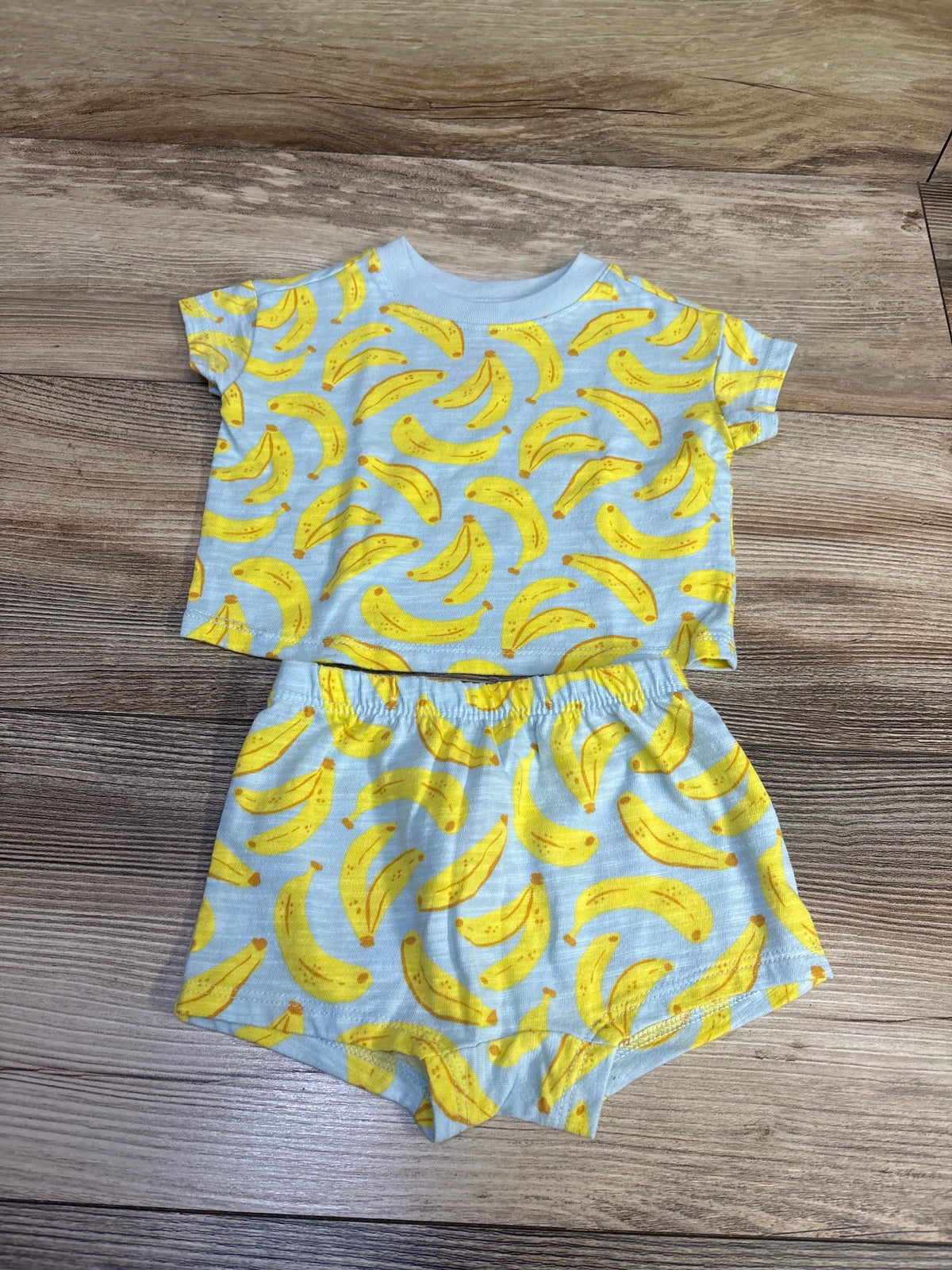 Cat & Jack 2pc Banana Shirt & Bloomers Set Blue sz 0-3m