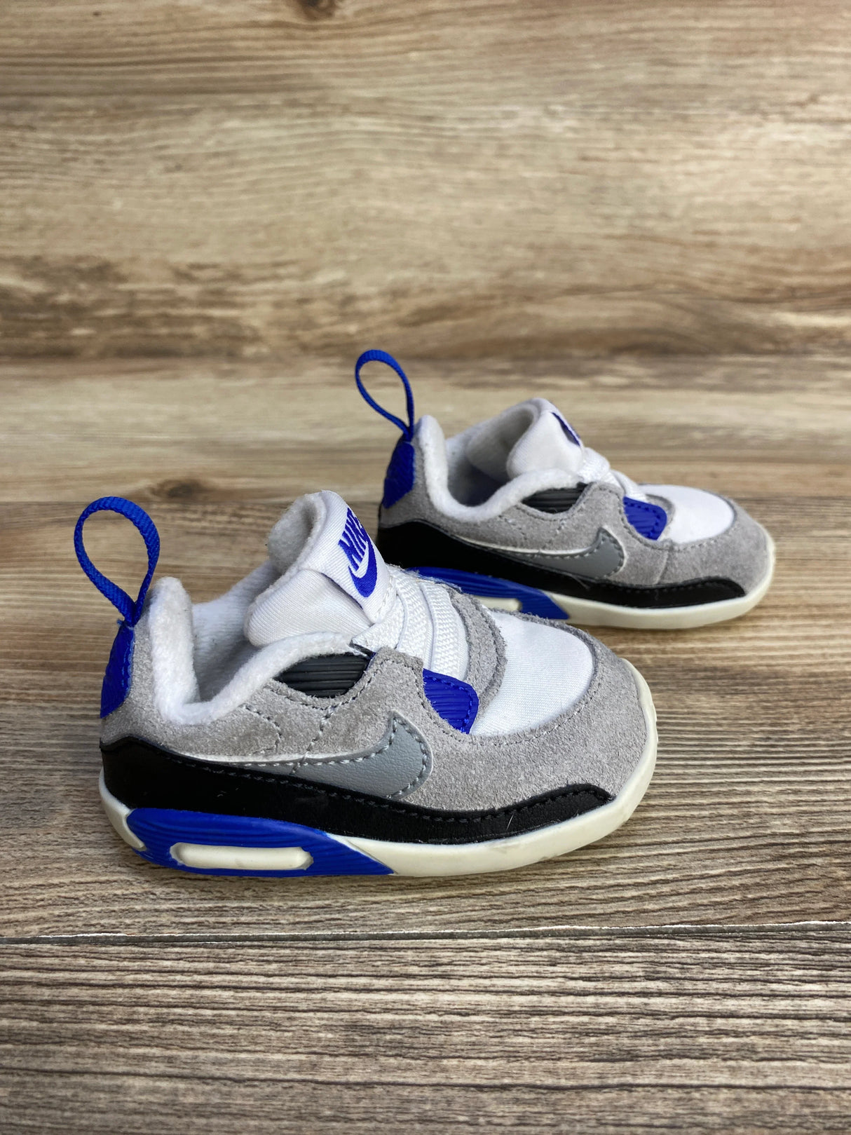 Nike Air Max 90 CB 'Light Smoke Grey Blue' Crib Shoes sz 3c - Me n Mommy To Be