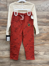 NEW Art Class 2pc Skateboard Shirt & Joggers Cream sz 5T