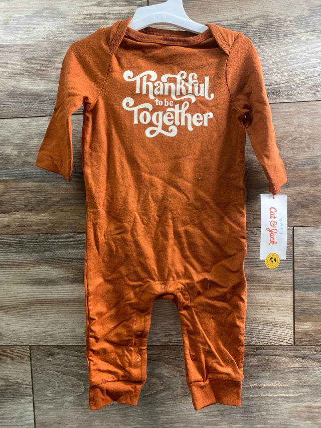 NEW Cat & Jack Thankful To Be Together Coverall Brown sz 3-6m - Me n Mommy To Be