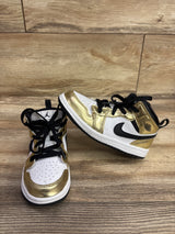 Air Jordan 1 Mid SE TD 'Metallic Gold' Sneakers sz 10c