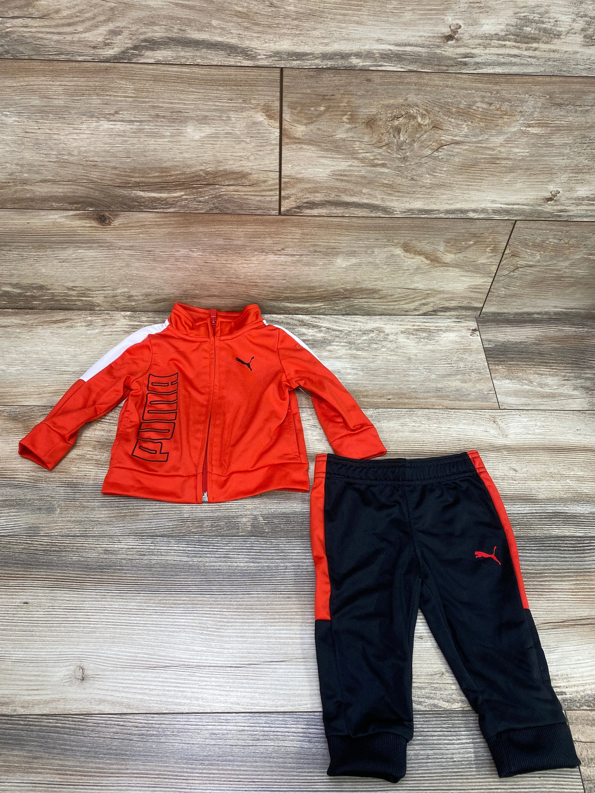 Puma 2pc Tracksuit Set Red sz 6-9m