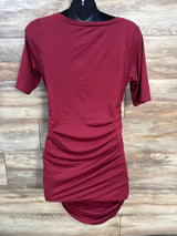 Mother Bee Maternity Bodycon Dress Burgundy sz Medium - Me n Mommy To Be