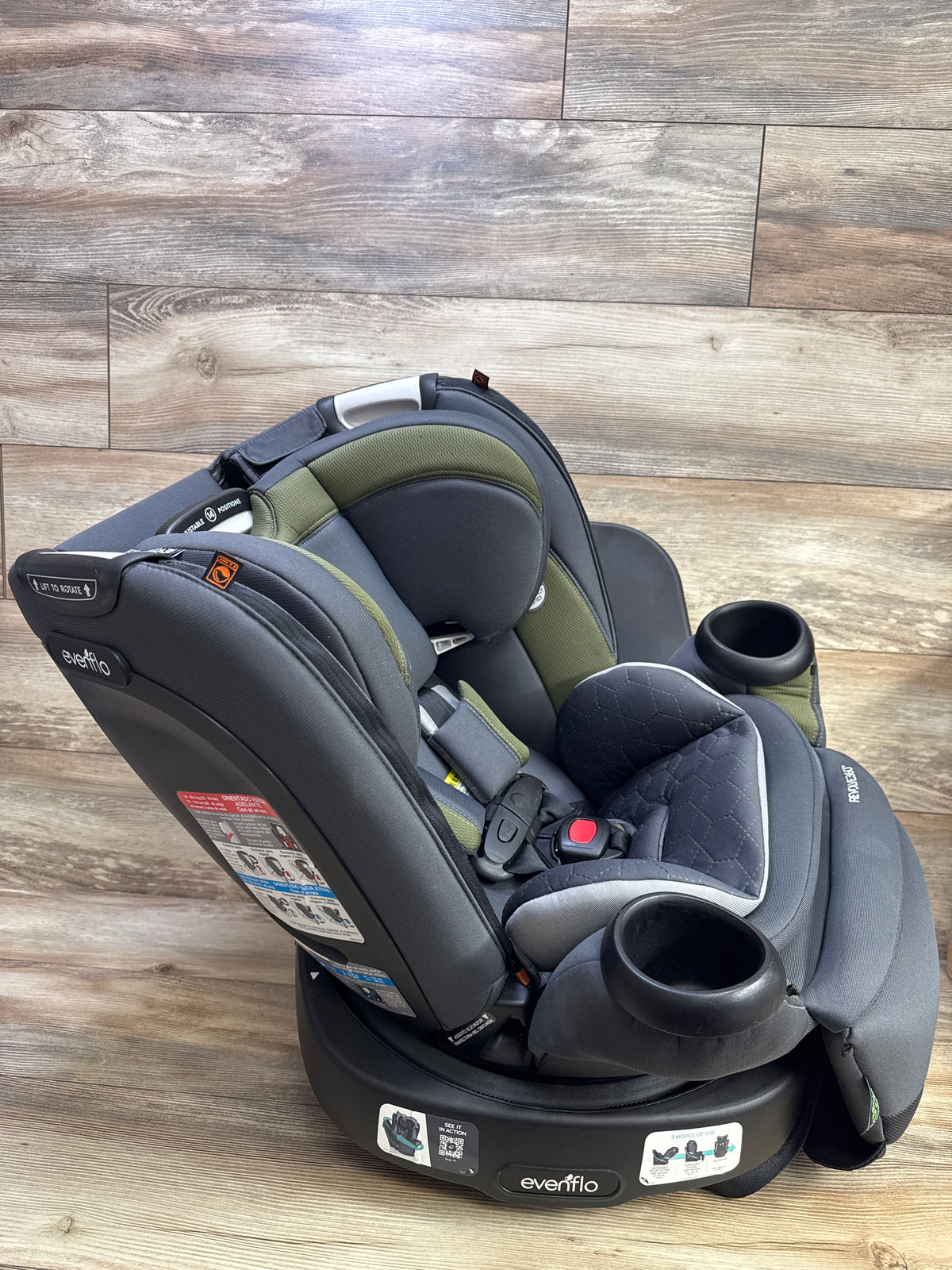 Evenflo Revolve 360 Extend All-in-One Rotating Convertible Car Seat - Rockland Green