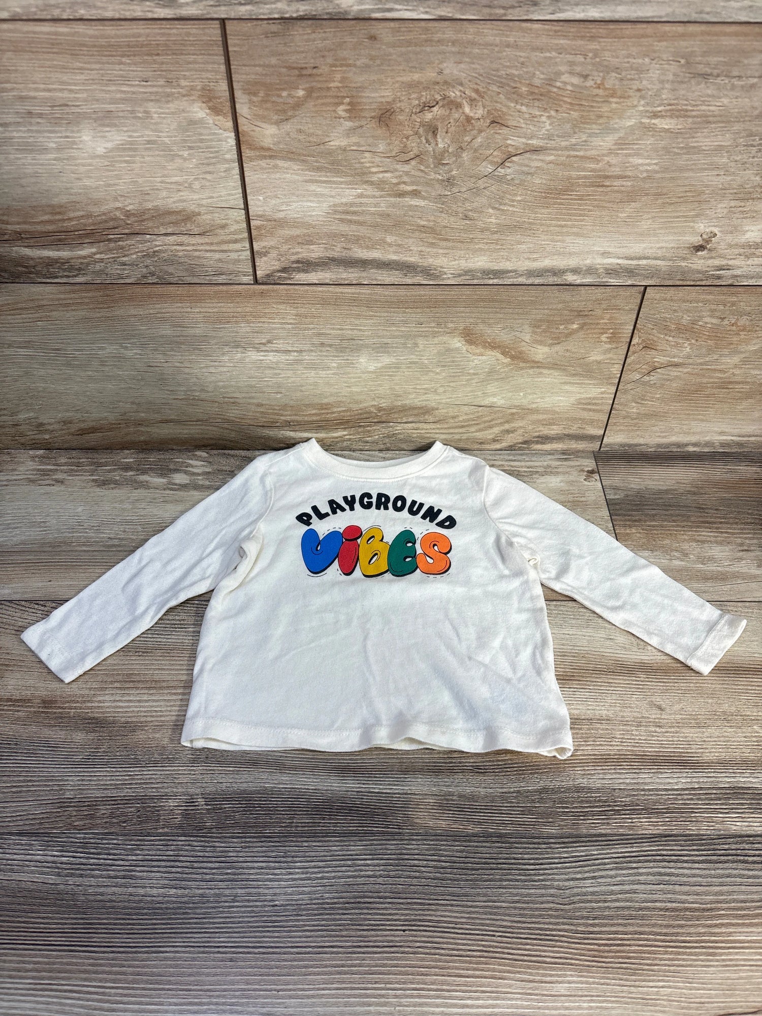 Old Navy Playground Vibes Shirt Ivory sz 12-18m