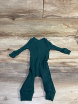 Ribbed Henley Coverall Brown sz 6m