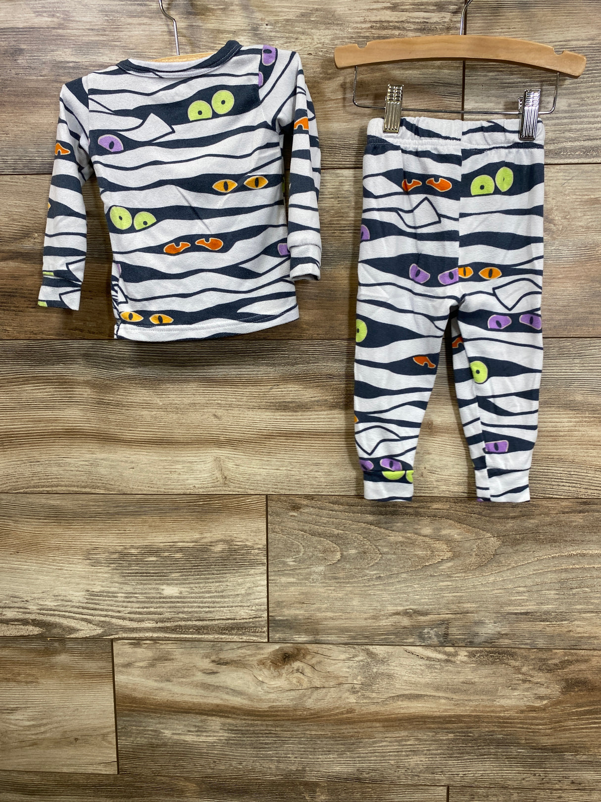 Disney 2pc Mickey Mouse Mummy Pajama Set White sz 18m