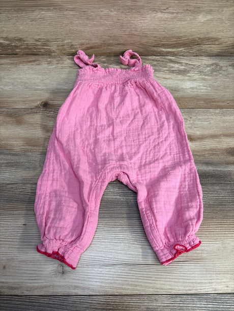 Old Navy Smocked Clip Dot Romper Pink sz 6-12m - Me n Mommy To Be