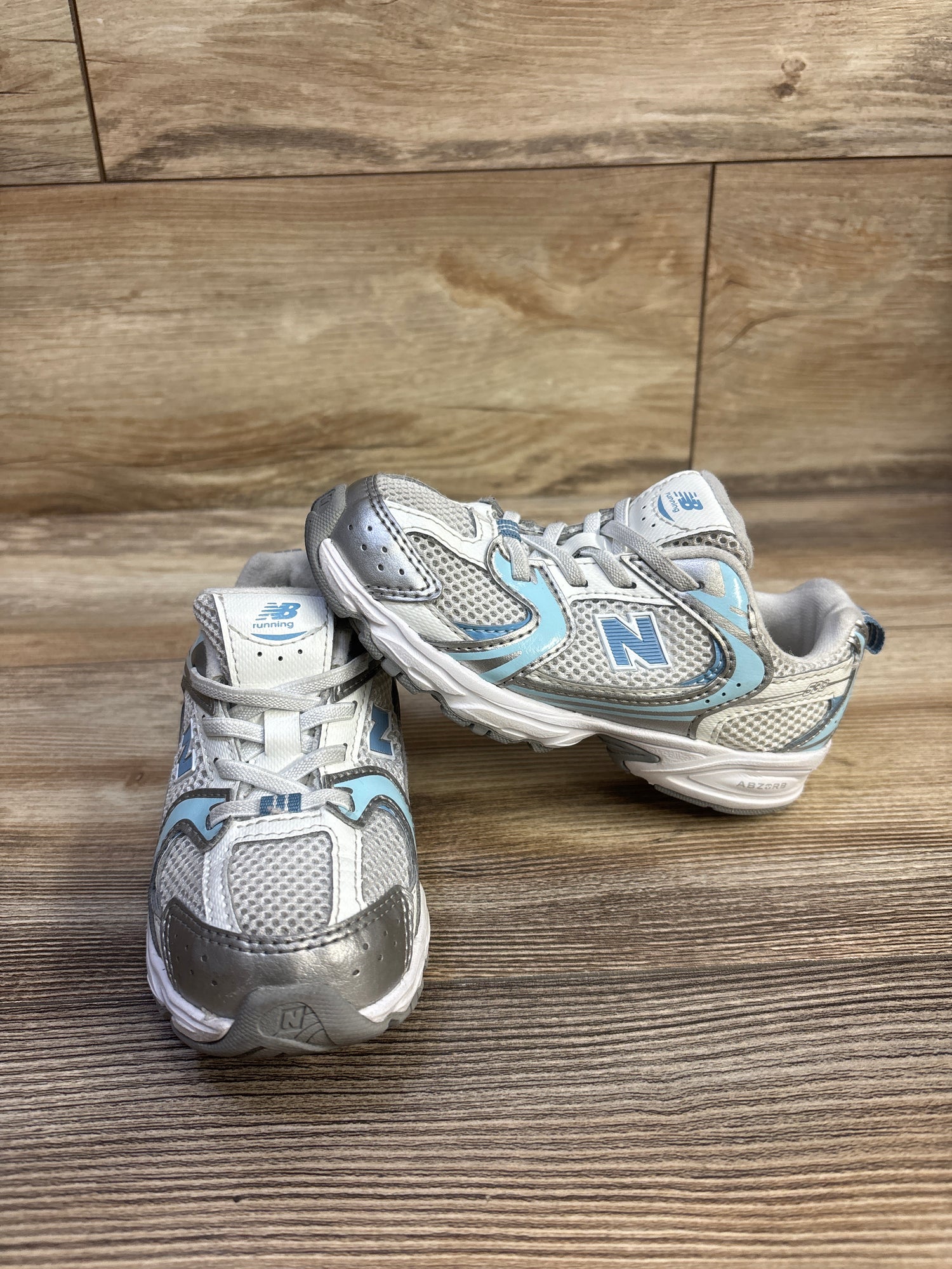 New Balance 530 Bungee Sneakers White/Blue sz 10c