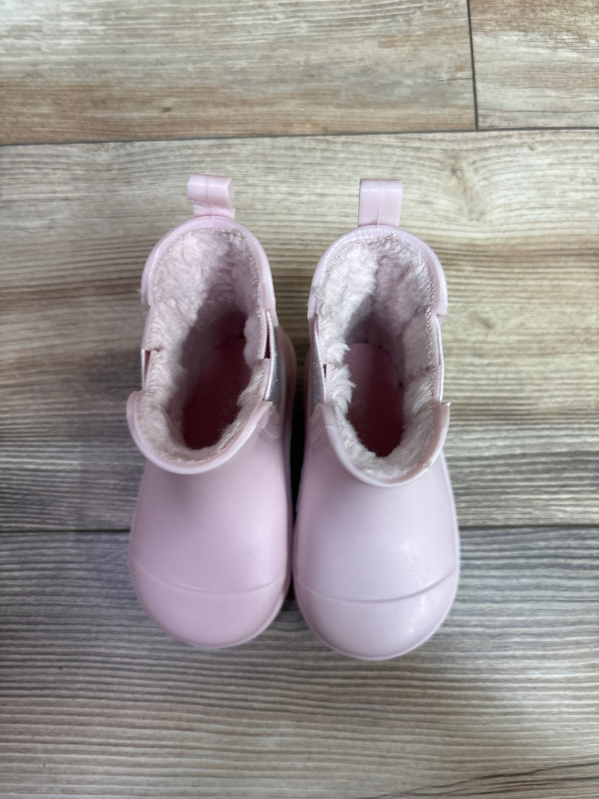 Bearpaw Chelsea Rainboot With Faux Fur Pink sz 4c