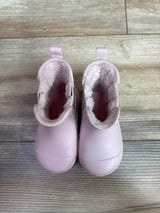 Bearpaw Chelsea Rainboot With Faux Fur Pink sz 4c